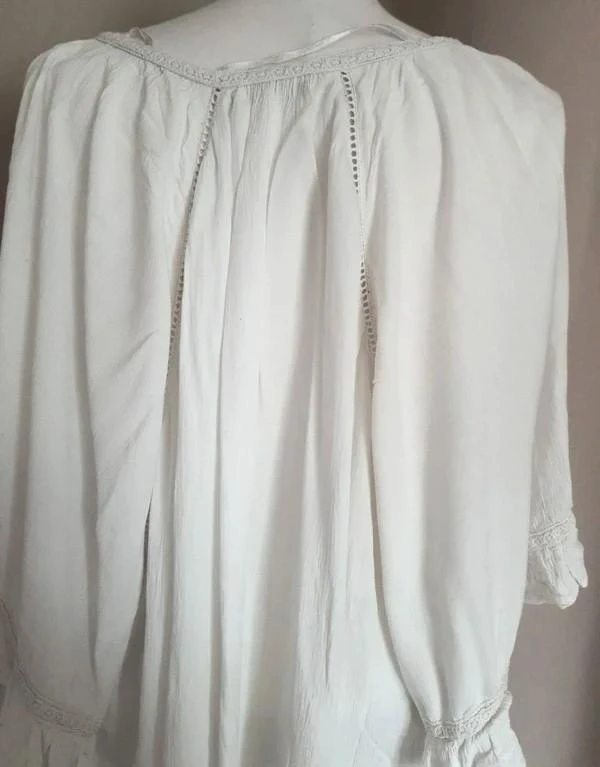 Blusa fluida blanca con lazos mujer 40 - L – photo 9